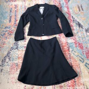 Calvin Klein Navy Skirt Suit